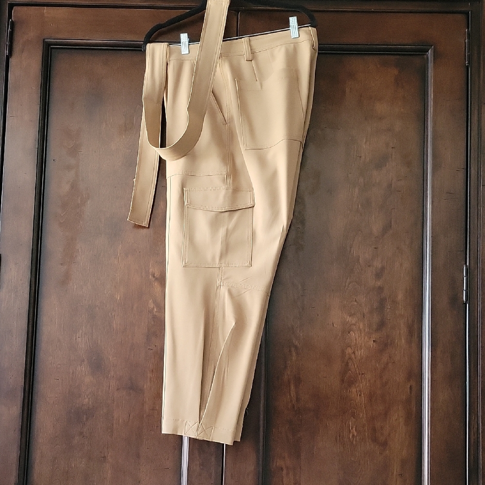 Banana Republic Khaki Cargo Pants with Fabric Belt
